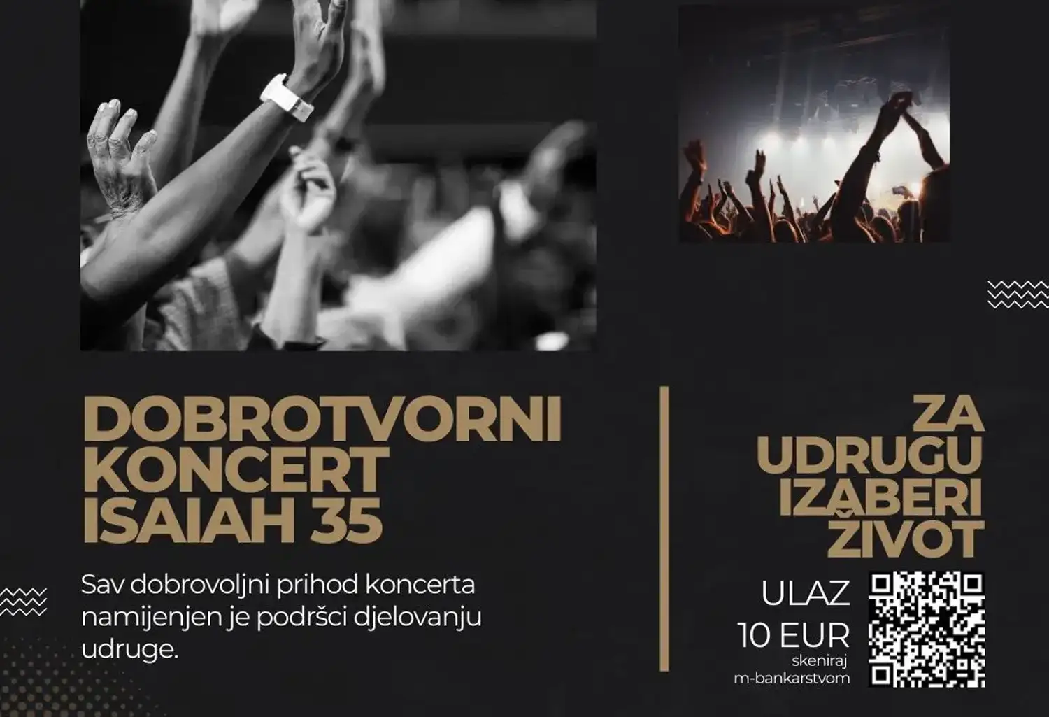 Najavljujemo dobrotvorni koncert slavljenja za udrugu Izaberi život